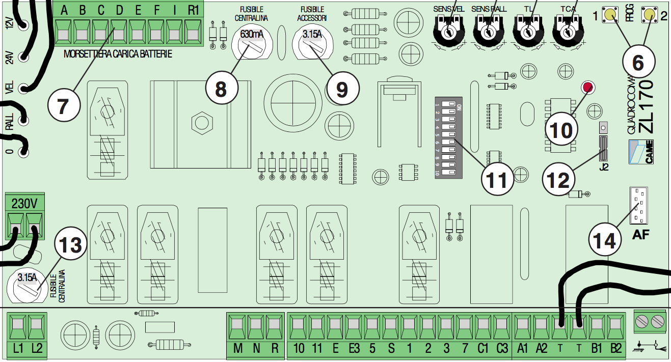 Came control board zbk электрическая схема